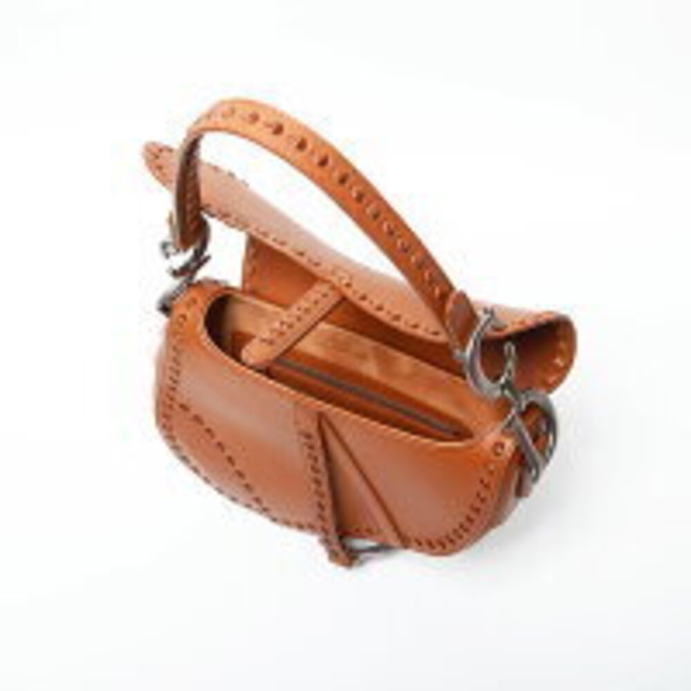 Christian Dior Leather Saddle Bag Shoulder Brown - Picture 13 of 13